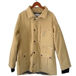 Quilted Barn Jacket/Coat Tan Beige, ITG, Tech, Pockets, Graphene Size XL
